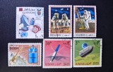 Emiratele Arabe &amp; Qatar 1969-1972 Cucerirea Spațiului Apollo Telecomunicații Dubai Ajman Qatar Lot 6 Valori Ștampilate - OREF1