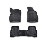 Covorase Auto Tip Tavita Cauciuc Peugeot Bipper 2007-2017 ALM, Set Fata+Spate, Margine Inalta, Prindere Podea