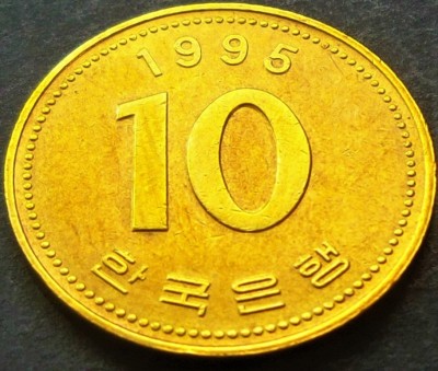 Moneda 10 WON - COREEA DE SUD, anul 1995 *cod 920 = UNC foto