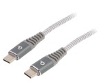 Cablu USB-C 2.0 Alb-Gri 1.5m 100W
