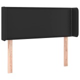 Cumpara ieftin Tablie de pat cu aripioare negru 83x16x78/88 cm piele ecologica