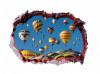 Sticker decorativ, Gaura in perete 3D, Baloane, 85 cm, 400STK