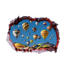 Sticker decorativ, Gaura in perete 3D, Baloane, 85 cm, 400STK