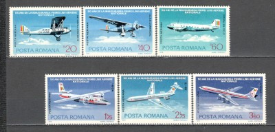 Romania.1976 Posta aeriana-50 ani liniile aeriene ZR.566 foto