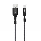 Cablu USB 2.0 A tata - USB-C, 1m, 5A, negru, Well