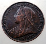 2.342 MAREA BRITANIE ANGLIA VICTORIA FARTHING 1900, Europa, Bronz