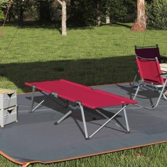 vidaXL Pat pliabil pentru camping Roșu 62 x 194 x 42 cm Tafeta Oxford