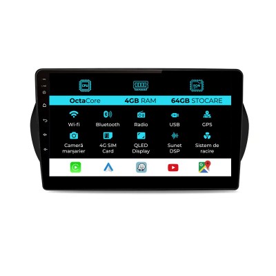 Navigatie Dedicata Peugeot Bipper (2008 - 2017), 10Inch, 4Gb Ram, 64Gb Stocare, Carplay foto
