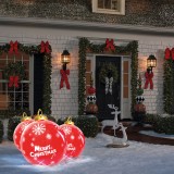 Sfera gonflabila cu LED RGB pentru decorare pom de Craciun - 60 cm Best CarHome, Oem
