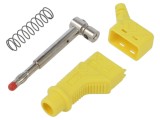 Conector banană 4mm ST&Auml;UBLI 19A 600V galben 1mm2 pe cablu