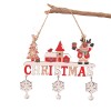 Decoratiune de craciun din lemn, flippy, cu snur pentru agatare in brad, model ren, scris let it snow, 21.9x19 cm, multicolor