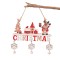 Decoratiune de craciun din lemn, flippy, cu snur pentru agatare in brad, model ren, scris let it snow, 21.9x19 cm, multicolor
