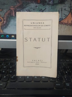 Statut, Uniunea Reprezentanților de comerț din Galați , Stabilimentul grafic Moldova, Galați 1909, 054 foto