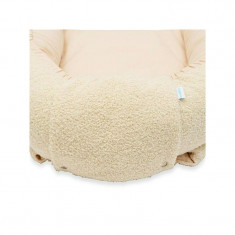 Cosulet bebelus New Baby Baby Nest 80x50 cm din bumbac 100 tesatura teddy beige