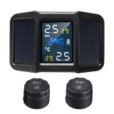Sistem de monitorizare in timp real a presiunii din anvelope wireless pt motociclete cu 2 senzori, Afisare temperatura, Incarcare Solara, DisplayHD6.5