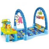Salteluta Interactiva Bebe cu Masuta Activitati, Arcade Jucarii Detasabile, Lumini, Sunete si Melodii Pink Piggy