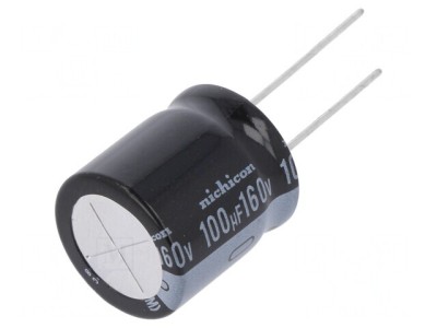 Condensator Electrolitic THT 100uF 160V 18x20mm foto