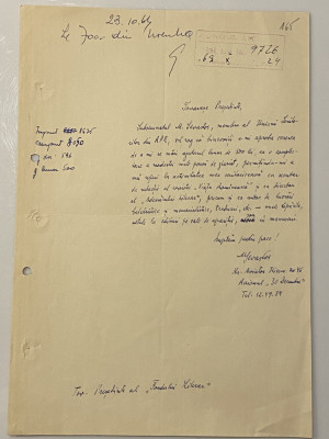 Mihail Sevastos - document vechi - manuscris, semnatura olografa foto