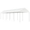 Gossi foisor cu acoperis, alb, 11,15x2,28x2,69 m, polietilena