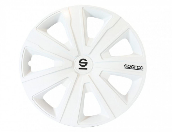 Sparco Set de 4 capace roti Palermo 14 inch (35.5 cm) alb - RESIGILAT