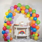 Set Decorativ Petrecere cu Baloane, 60 Bucăți, Bandă Inclusă, Multicolor, Dimensiune 30cm, Material Latex, Oem