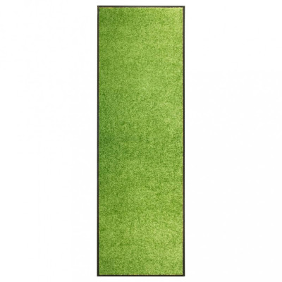vidaXL Covoraș de ușă lavabil, verde, 60 x 180 cm foto