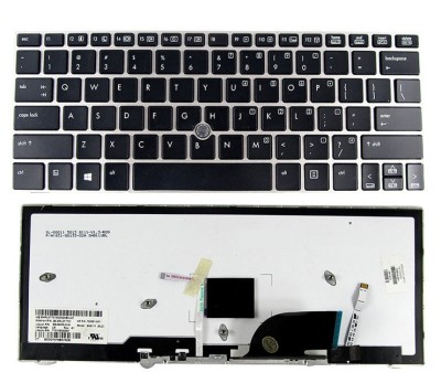 Tastatura laptop noua HP 2170P SILVER FRAME BLACK With Backlit US foto