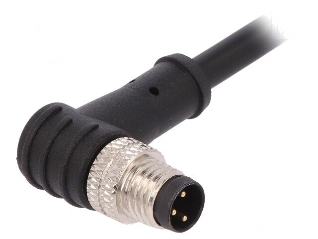 Conector M8 Tată 3 PIN Unghi cu Cablu 1m