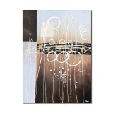 Tablou gigant abstract pictat manual birou, living, Calatorie in spatiu 2, 120x90cm ulei pe panza in relief efect 3D, gata de expus pe perete