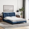 VidaXL Cadru de pat fără saltea, Hvar, albastru, 140x190 cm, textil 3207771