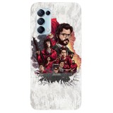 Husa compatibila cu Oppo A76 model Casa del papel, Silicon, TPU, Viceversa, Transparent, Carcasa