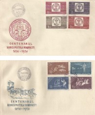 |Romania, LP 463/1958, Centenarul marcii postale romanesti, FDC