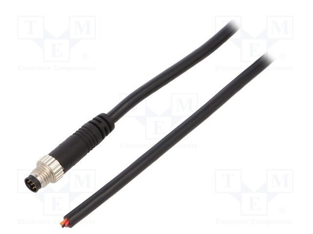 Conector M8 1m tată PIN 6 drept cu manşon AMPHENOL LTW