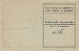 A3668N Carte de membru Casa Polonă &icirc;n Rom&acirc;nia, 1947/Legitymacja Cztonkowska Dom Polski w Rumunii, 1947
