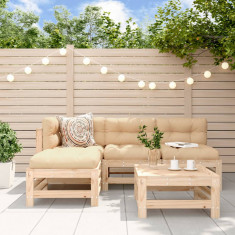 vidaXL Set mobilier relaxare de grădină 5 piese lemn masiv de pin