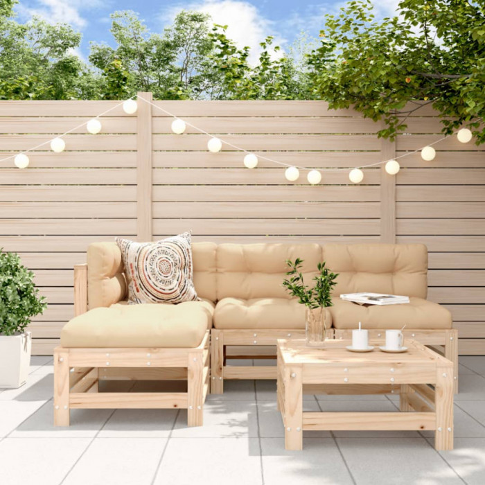 Gossi set mobilier relaxare de gradina 5 piese lemn masiv de pin