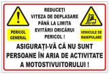 Semn de stingator cu roti