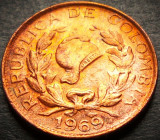Cumpara ieftin Moneda exotica 1 CENTAVO - COLUMBIA, anul 1969 * cod 5191 = A.UNC luciu batere, America Centrala si de Sud