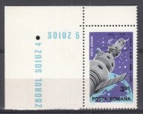 ROMANIA 1969 LP 697 a COSMOS II &rdquo;SOIUZ 4 SI 5&rdquo; SERIE CU VINIETA MNH