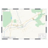 Harta decorativa pentru perete Agnita, Stil Clasic, 100x70 cm, PVC