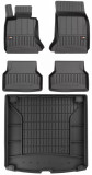 Set Covorase Auto Cauciuc Negro Bmw Seria 5 E61 2003-2010 Pro Line Tip Tavita 3D 3D407800 + Tavita Portbagaj Negro Bmw Seria 5 E61 2003-2010 Combi TM5