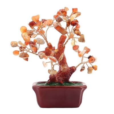 Copac cu agate pe suport ceramic &amp;amp;#8211; 24 cm inaltime foto