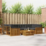 Cumpara ieftin Set de canapele de exterior 7 buc. 6-Locuri Natural si Antracit