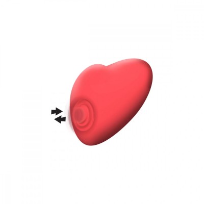 Stimulator Clitoris Xocoon Heartbeat Rhytm of Love, 5 Moduri Pulsatii + 10 Moduri Vibratii, Silicon, USB, Rosu, 7.5 cm foto