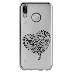 Carcasa Fashion Huawei P20 Lite Heart Tree Argintie Beeyo foto