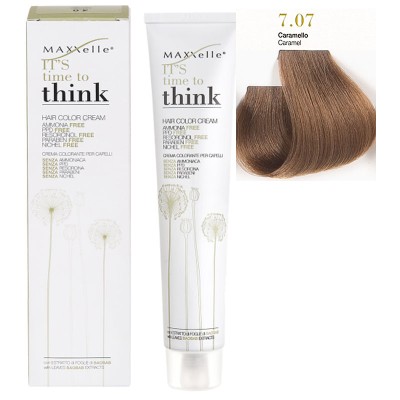 Blond Caramel 7.07 vopsea fara amoniac cu ulei de argan Think Maxxelle 100 ml foto