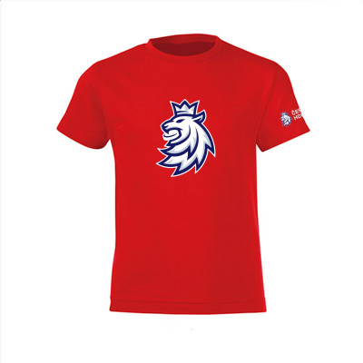 Echipa națională de hochei tricou de copii red Czech Ice Hockey logo lion - Dětsk&amp;eacute; S (3-4 roky) foto