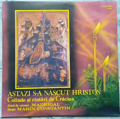 CORUL MADRIGAL - ASTAZI S-A NASCUT HRISTOS, Colinde Craciun LP / Vinil / Vinyl foto