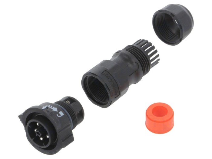 Conector circular tată 5 pini IP68