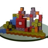 Set Cuburi Magnetice Blocks 660 - 64 cuburi inspirate de Minecraft Fortareata Portal